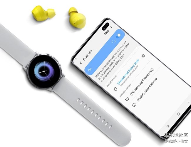 堪称绝配，三星S10机皇+GalaxyBuds伴侣简直太酷了