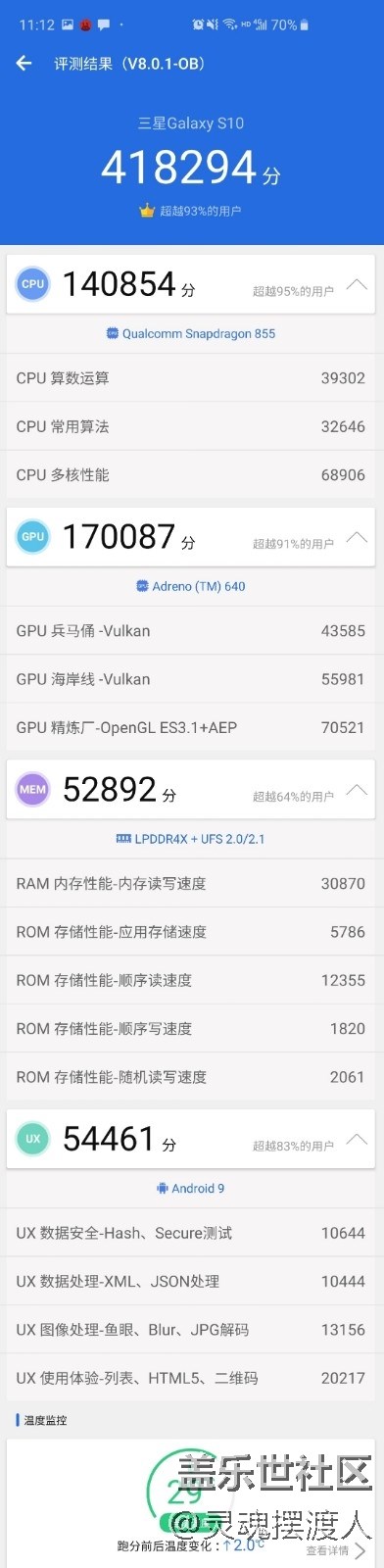 Galaxy S10 安兔兔跑分突破40万啦
