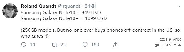 三星Note 10最新售价信息曝光，价格比去年还低一些？