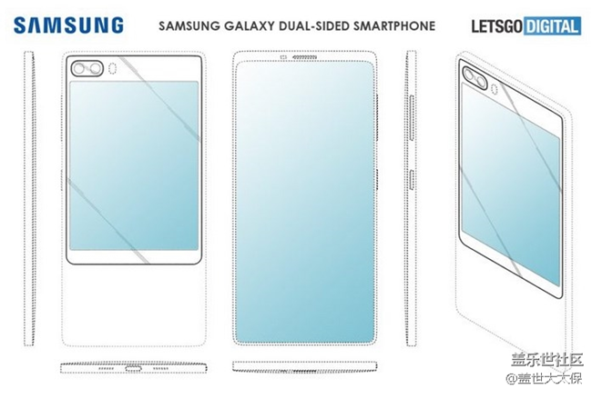 三星前后双屏幕手机设计公布 三星前后双屏幕手机设计公布