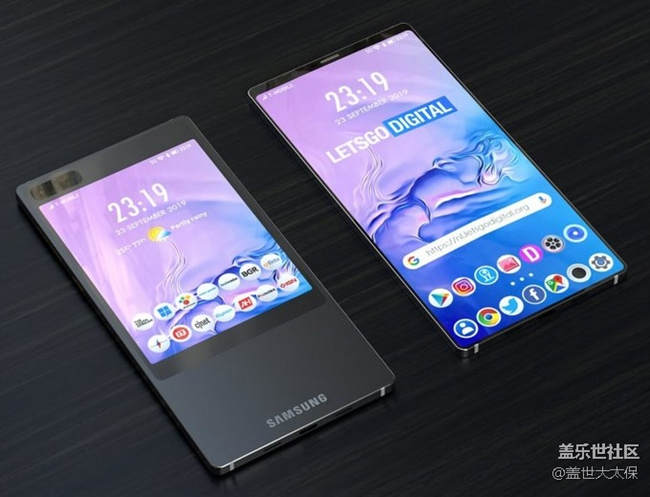 三星前后双屏幕手机设计公布 三星前后双屏幕手机设计公布
