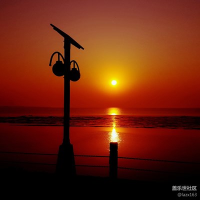 海边日出