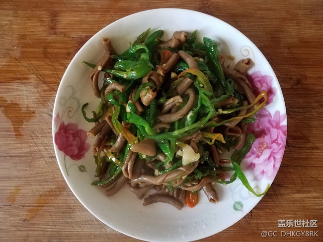 下饭菜---青椒炒鸭肠