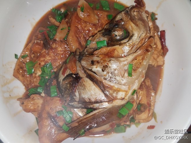 家常菜----红烧鱼头豆腐