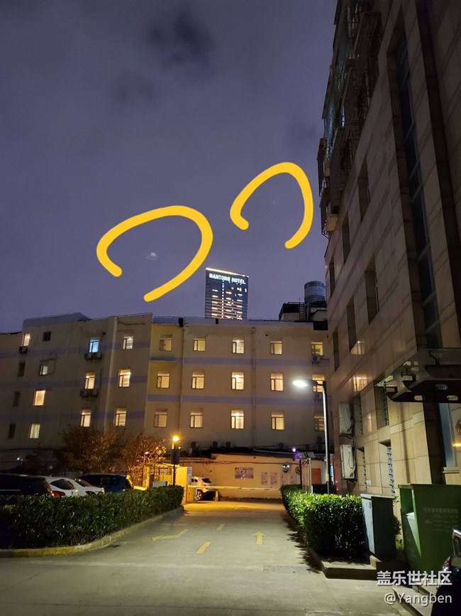 晚上拍摄灯光夜景有光斑.