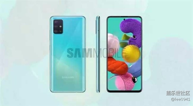 三星Galaxy A51官方渲染图曝光,12月12日正式发布 三星Galaxy A51官方渲染图曝光,12月12日正式发布