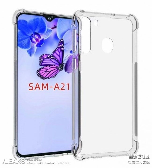 三星Galaxy A01/A21带壳渲染图曝光