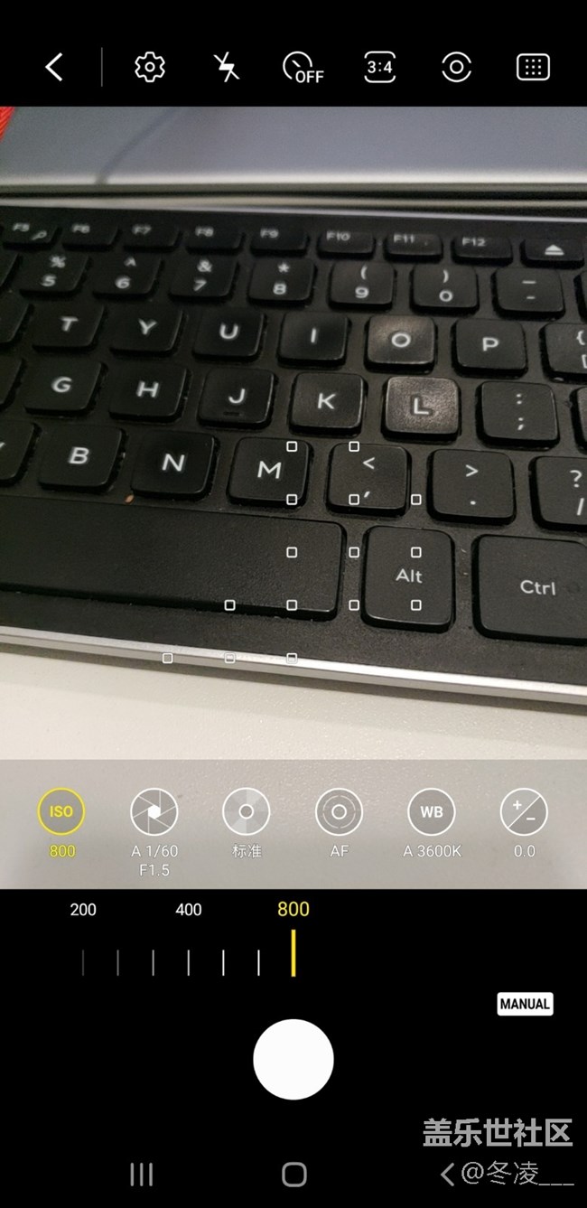 升级UI2.0后，相机专业模式，还是ISO800，曝光10S？怎么办？