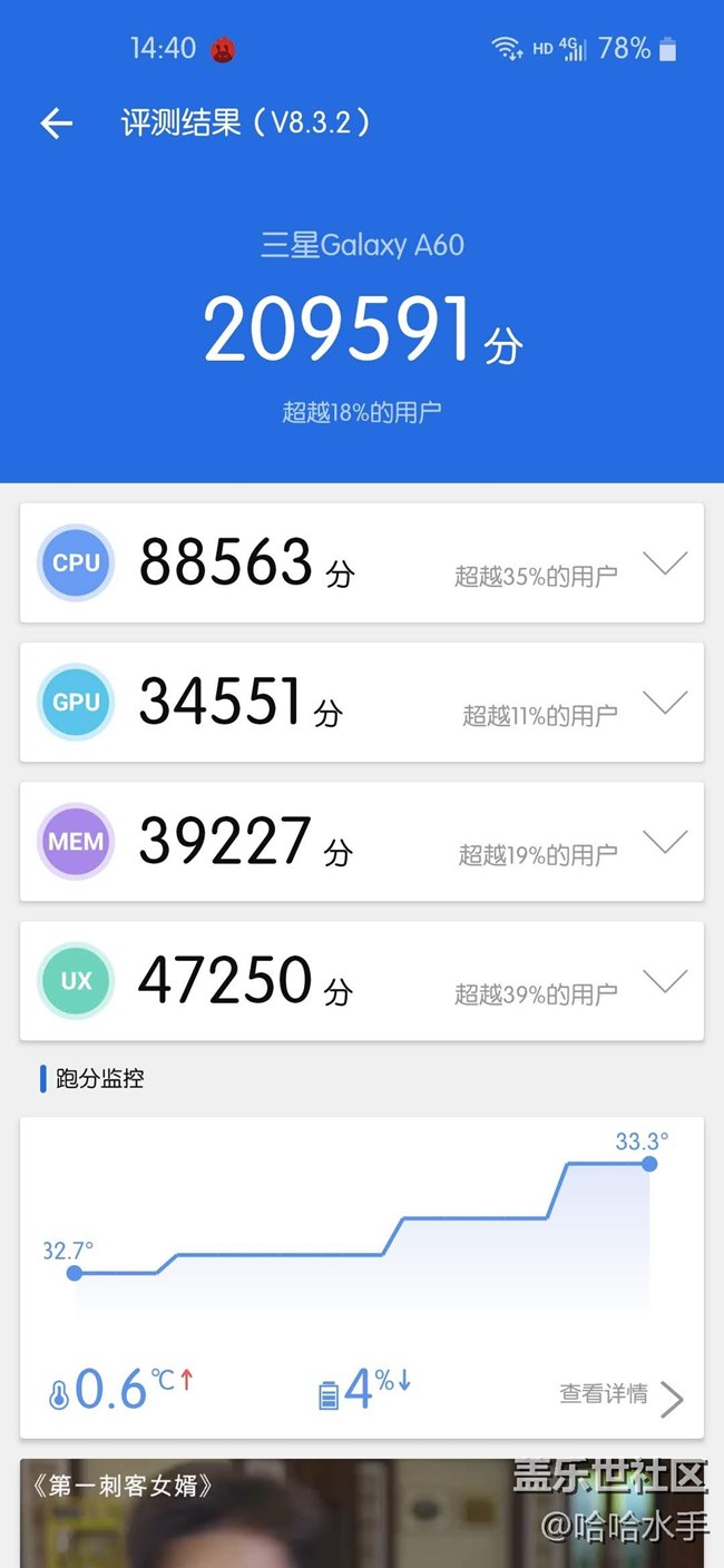 安兔兔跑分太惊人了，将近21万分