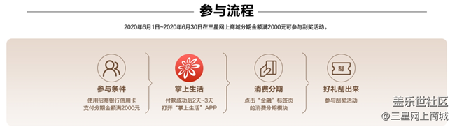 【618】三星网上商城购机至高24免息，招行分期抽888元还款金