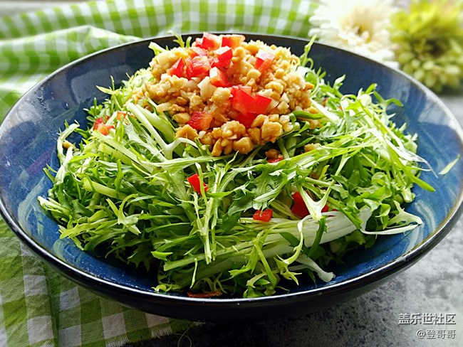 【快手小凉菜】炎热的夏季来一个凉拌苦菊