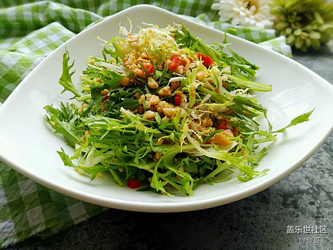 【快手小凉菜】炎热的夏季来一个凉拌苦菊