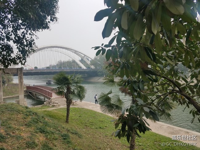 冬天的护城河边