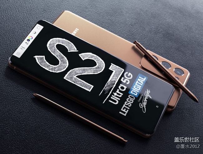 S系列首次：搭载S Pen的三星S21 Ultra渲染图曝光