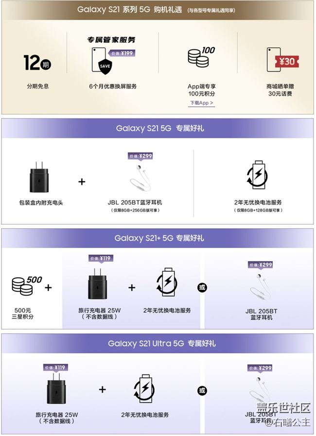 三星Galaxy S21系列5G全面开售 福利信息汇总