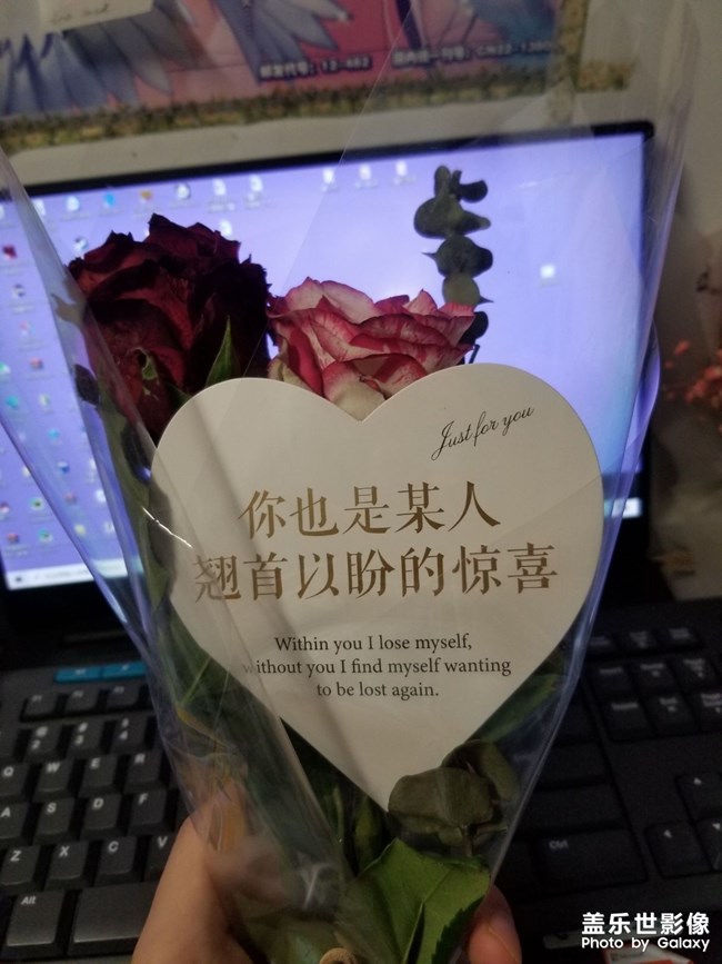 但凡有个对象也不至于自己买花花送给自己
