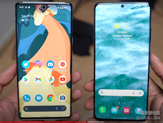 我觉得pixel 6 Pro正面比S21 Ultra 好看