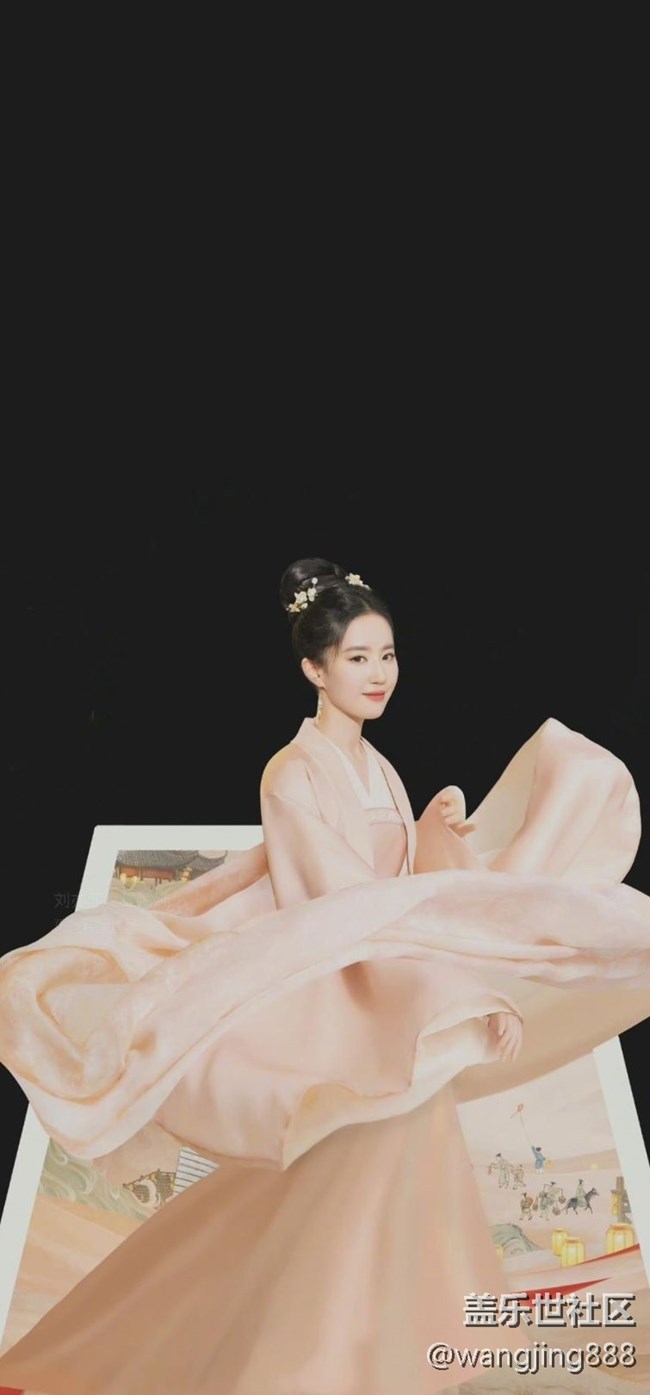 动态锁定屏幕里面的美女壁纸，截屏的。