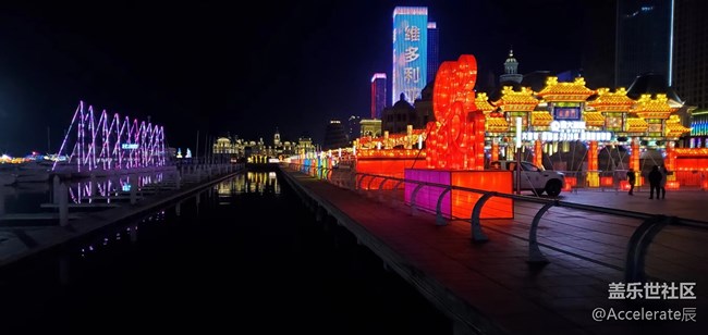 【霓虹灯下】-城市广场夜景~