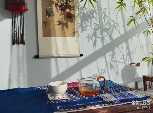 镜中景+茶杯里的景