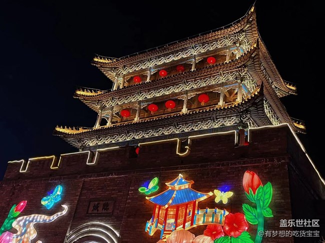 [我在盛京拍花灯]月与花灯互映明