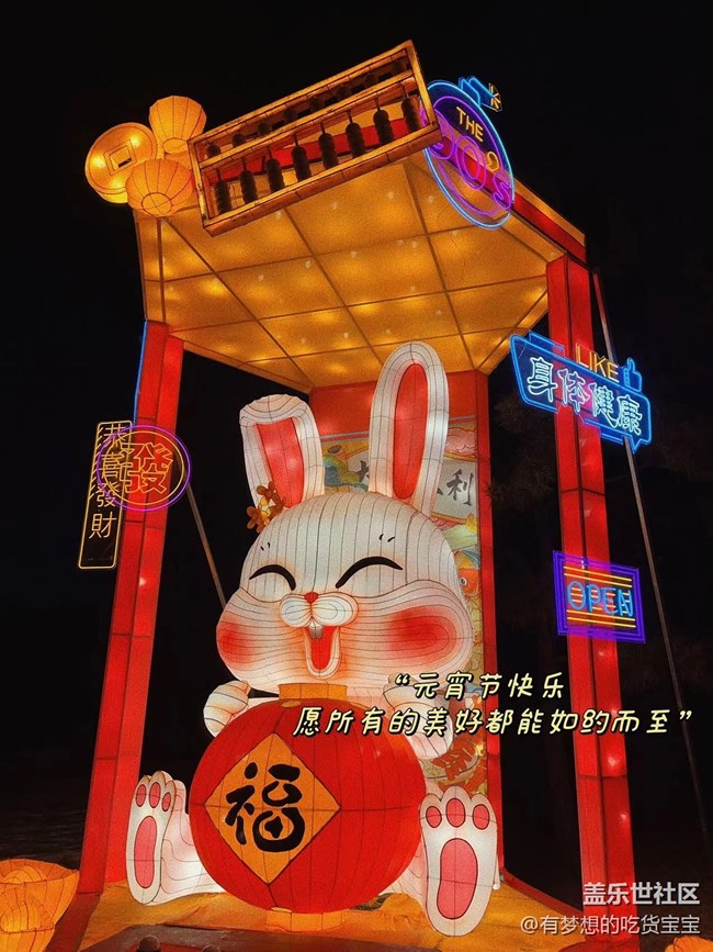 [我在盛京拍花灯]月与花灯互映明