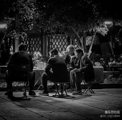 运河公园，夜谈