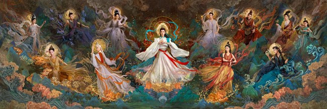 集齐长月烬明十二神像，当个壁纸不错的
