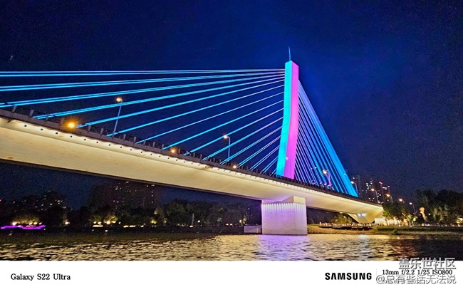 【浑河的夜景呀】三星手机拍夜景太强大了
