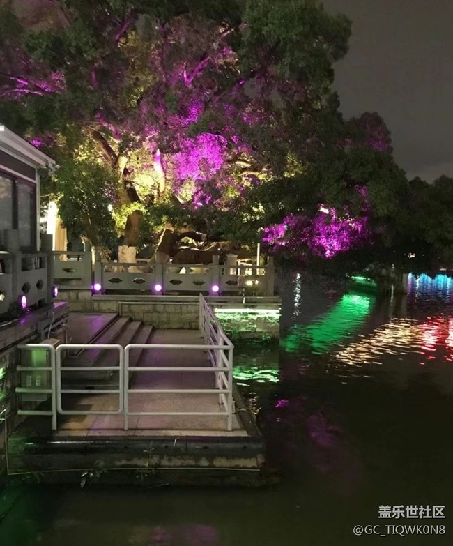 【夜景街头】唐河夜景
