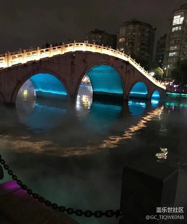【夜景街头】唐河夜景