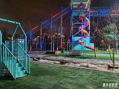 【我家乡的春节】夜幕下的游乐场