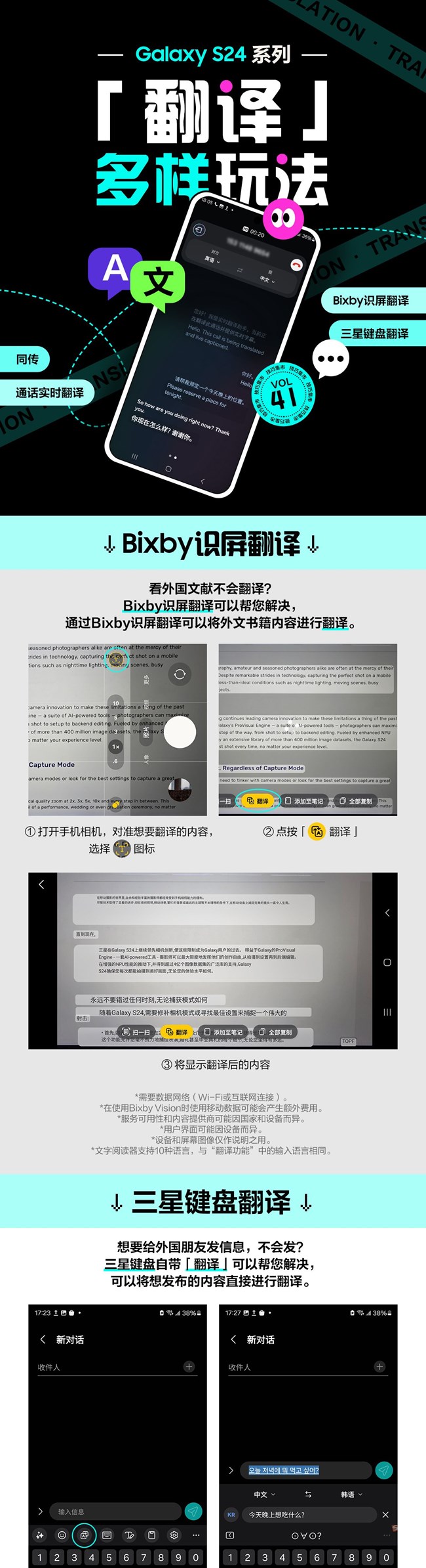 技巧集市Vol.41 | Galaxy S24系列「翻译」多样玩法