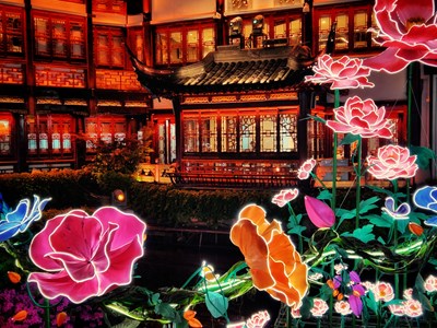 【三星手机的夜景】+豫园仲春花朝节