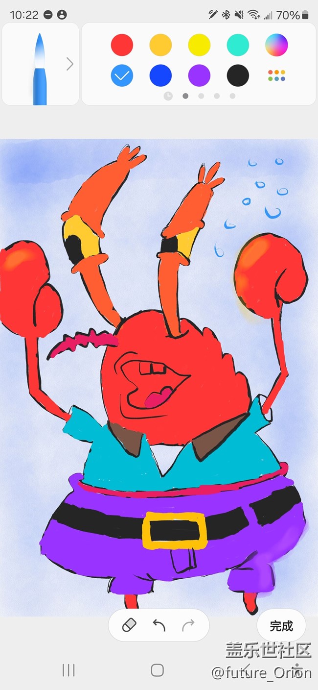 【三星S Pen绘画作品】帅气的蟹老板