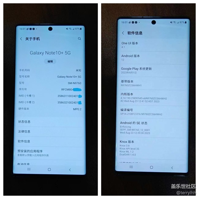 麦昆黑Note10+ SM-N9760