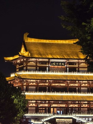 【时光印象】杜甫江阁夜景