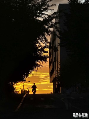日落时校园