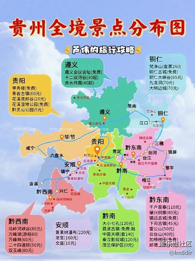去贵州旅行一张图搞起！