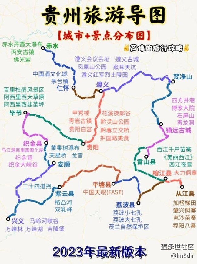 去贵州旅行一张图搞起！