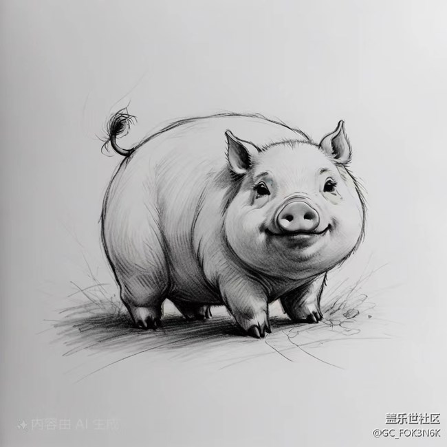 【AI绘图大赛】小猪