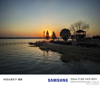 【冬日即景】+湖畔夕阳