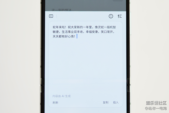 你是说，过年恰好带了台折叠屏回家？