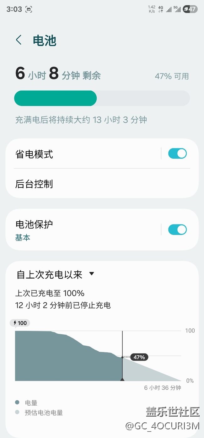求助，省电时间怎么看？怎么开了省电比不开时间还短？