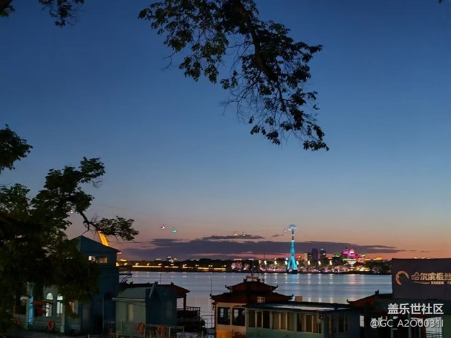 【鹏城夜景】松花江畔