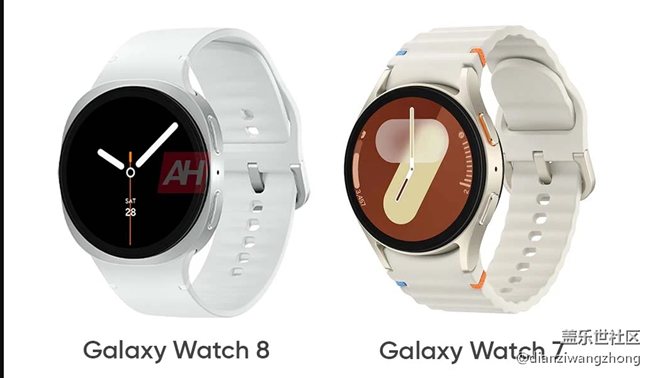 Galaxy Watch 8 与 Watch 7：并排设计比较