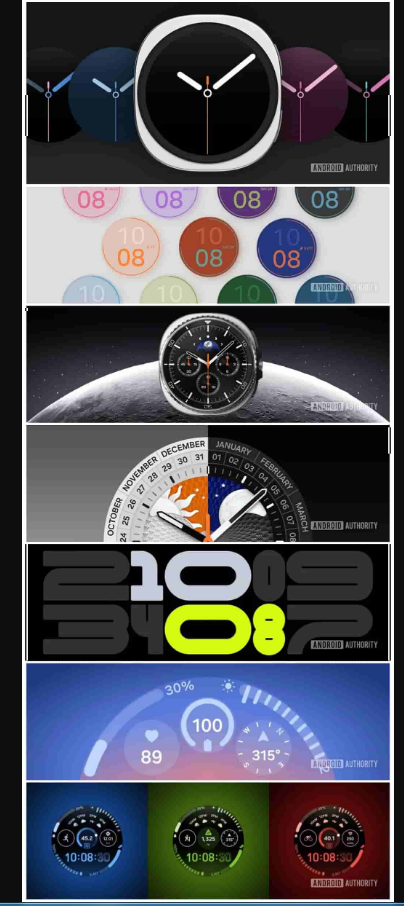 Galaxy Watch 8 表盘展现了三星迄今为止最时尚的设计