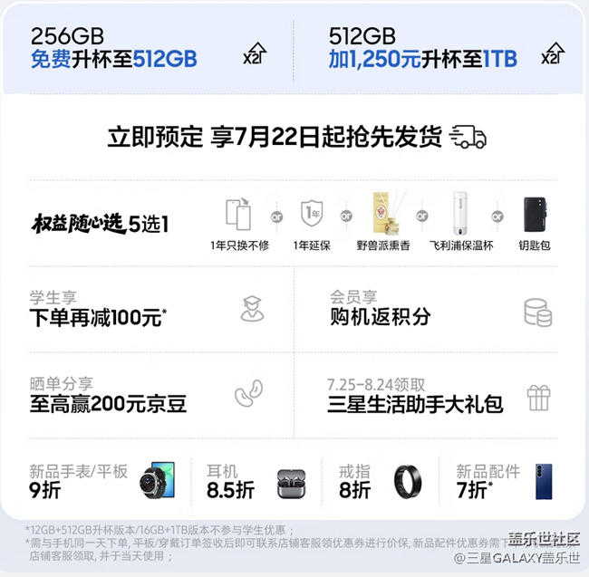 Galaxy Z Fold7 | Z Flip7开启预售 福利信息汇总