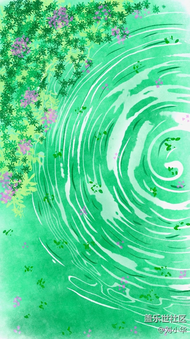 spen绘画【波光粼粼】