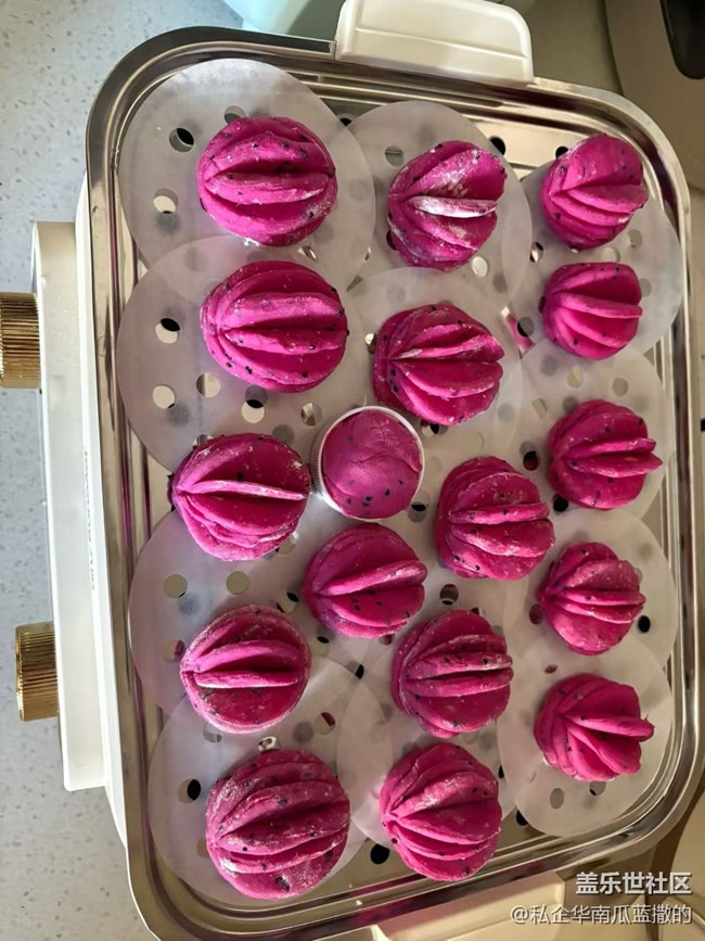 【小雪驱寒食谱】火龙果馒头